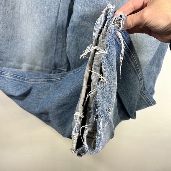 Vintage 90s Irisdescent Cyborg Skater Rave Wide Leg Jean Denim Pants 36 x 29 - Picture 8 of 8